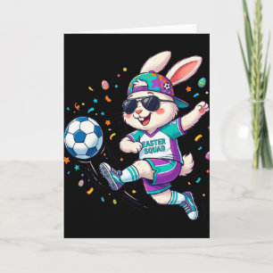 Soccer Easter Eggs Bunny Boys Kids Easter Bunny Ea Card