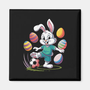Soccer Easter Shirt Boys Kids Easter Bunny Soccer  Magnet