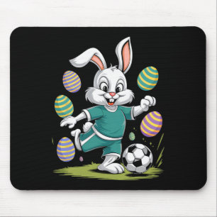 Soccer Easter Shirt Boys Kids Easter Bunny Soccer Mouse Pad