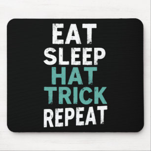 Soccer Eat Sleep Hat Trick Repeat Ice Hockey Mouse Pad