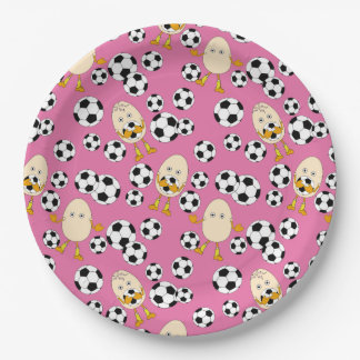 Soccer Egghead Pattern  Paper Plate