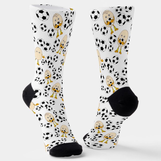 Soccer Egghead Pattern Socks (Angled)