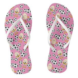 Soccer Egghead Pattern Socks Jandals