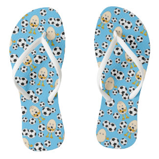 Soccer Egghead Pattern Socks Jandals