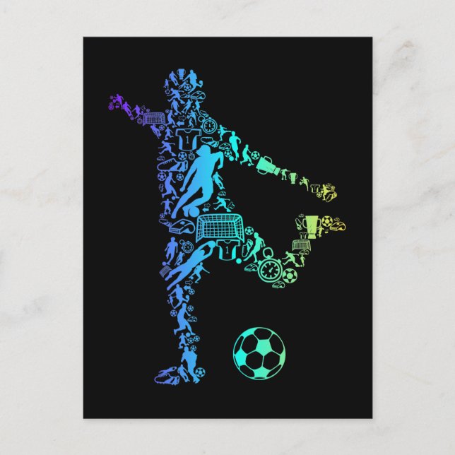 Soccer Elements Scorer Soccer Player Postcard (Front)