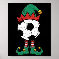 Soccer Elf Christmas Funny Xmas Elf Soccer Lover K