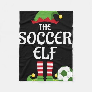 Soccer Elf Family Matching Group Christmas Sporty  Fleece Blanket