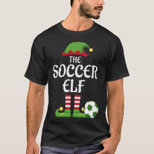 Soccer Elf Family Matching Group Christmas Sporty  T-Shirt