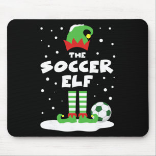 Soccer Elf Matching Group Family Holiday Christmas Mouse Pad
