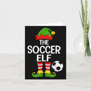 Soccer Elf Xmas Matching Family Elf Squad Christma Card