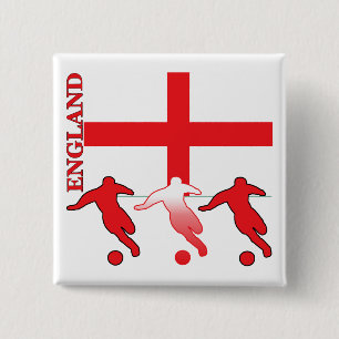 Soccer England 15 Cm Square Badge