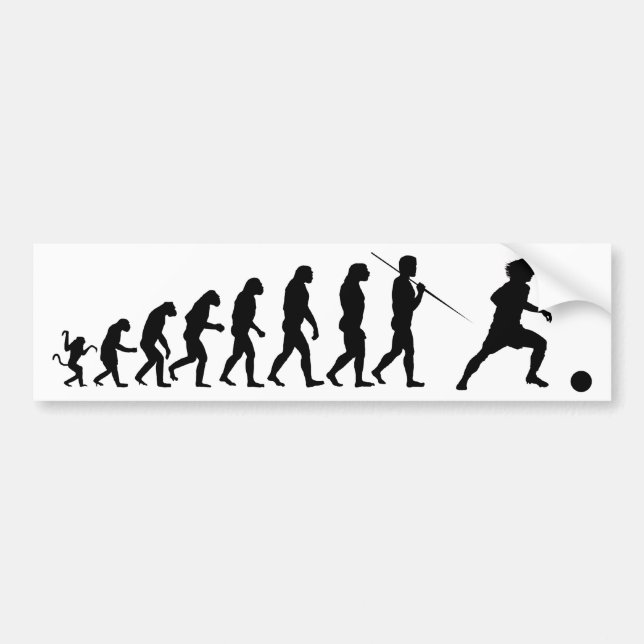 soccer_evolution bumper sticker (Front)