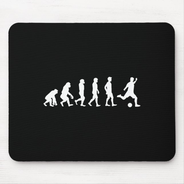Soccer Evolution Funny Soccer Fan Sports Lover Des Mouse Pad (Front)