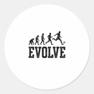 Soccer Evolution Vintage Vector Shirt Design_1 Classic Round Sticker