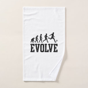 Soccer Evolution Vintage Vector Shirt Design_1 Hand Towel