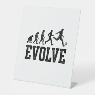 Soccer Evolution Vintage Vector Shirt Design_1 Pedestal Sign