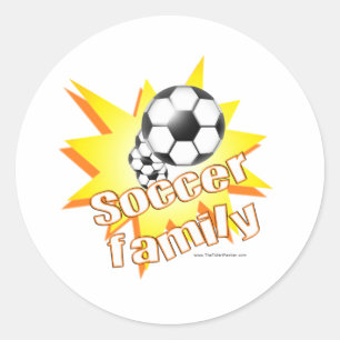 Soccer Family Classic Round Sticker
