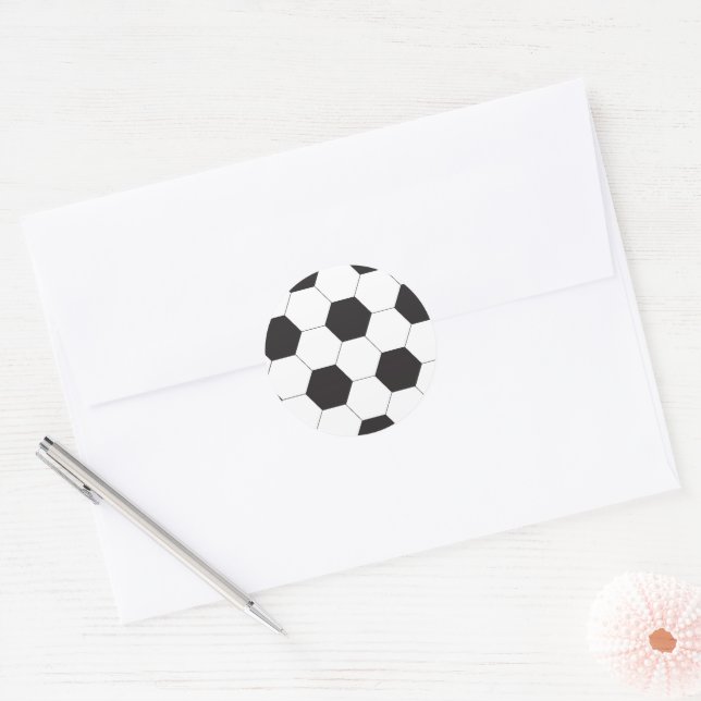 Soccer Fan Player and Coach Back to School Classic Round Sticker (Envelope)