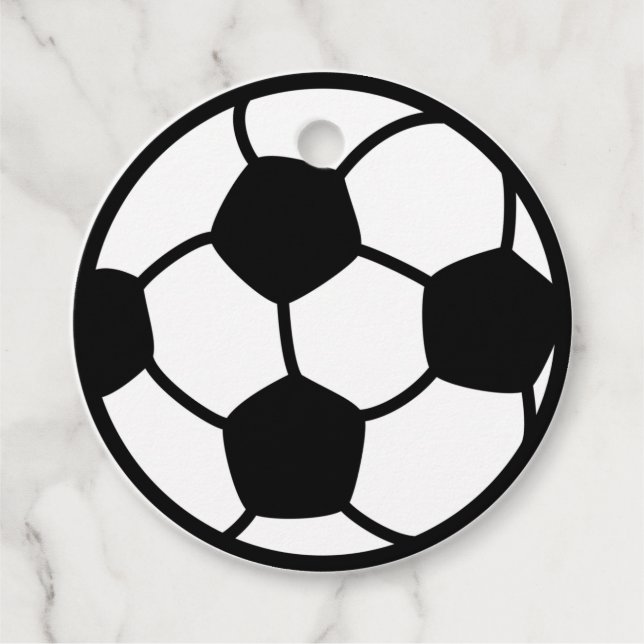 Soccer Favour Tag, Birthday Tag (Front)