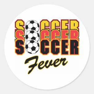 Soccer Fever Classic Round Sticker