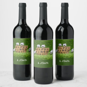 Soccer Fever Extravaganza: Grass Field  Wine Label