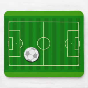 Soccer Field and Ball Mouse Pad