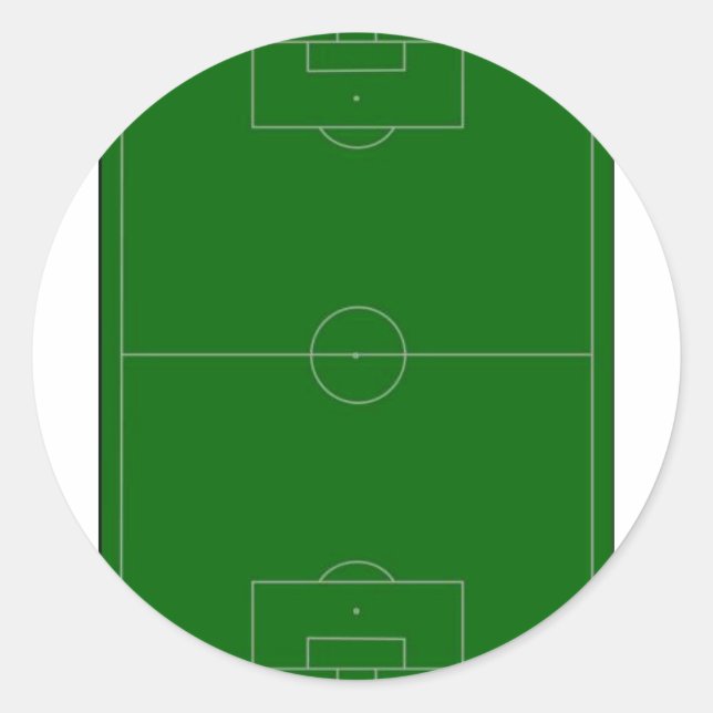 soccer field classic round sticker (Front)