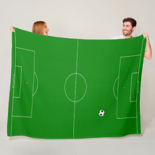 Soccer field fleece blanket