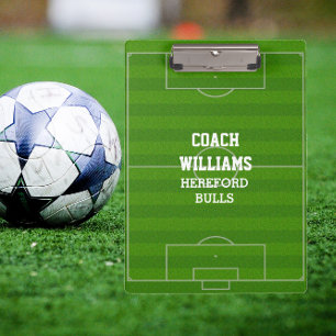 Soccer Field Football Pitch Personalised Clipboard