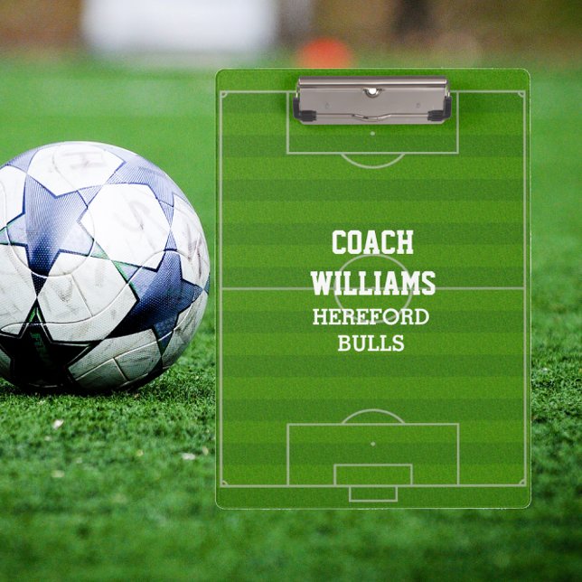 Soccer Field Football Pitch Personalised Clipboard (Creator Uploaded)