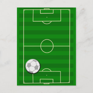 Soccer Field Football Postcard