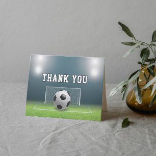 Soccer Field Football Sports Thank You Card