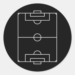 Soccer Field Gr Field Stadium Sport Classic Round Sticker