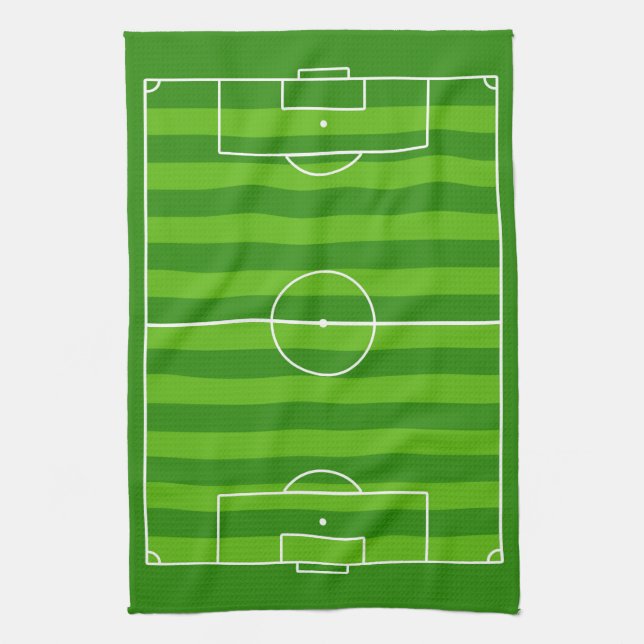 Soccer Field Novelty Soccer Player or Coach Sports Tea Towel (Vertical)