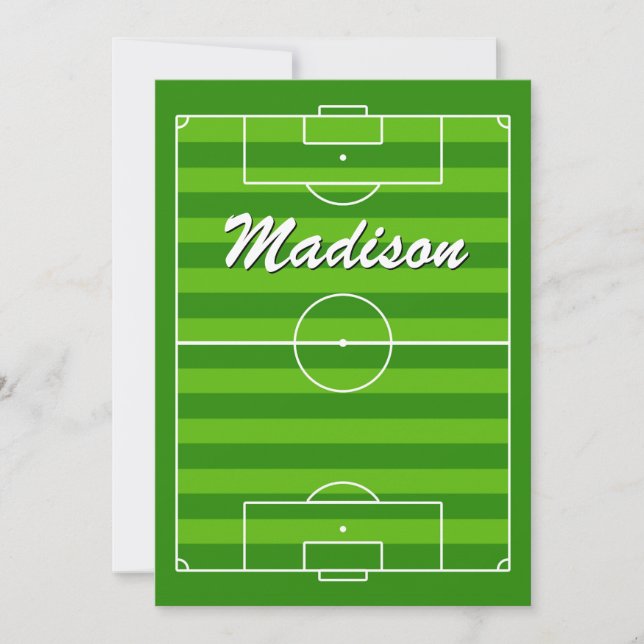 Soccer Field / Pitch Player Name or Text Sports Card (Front)