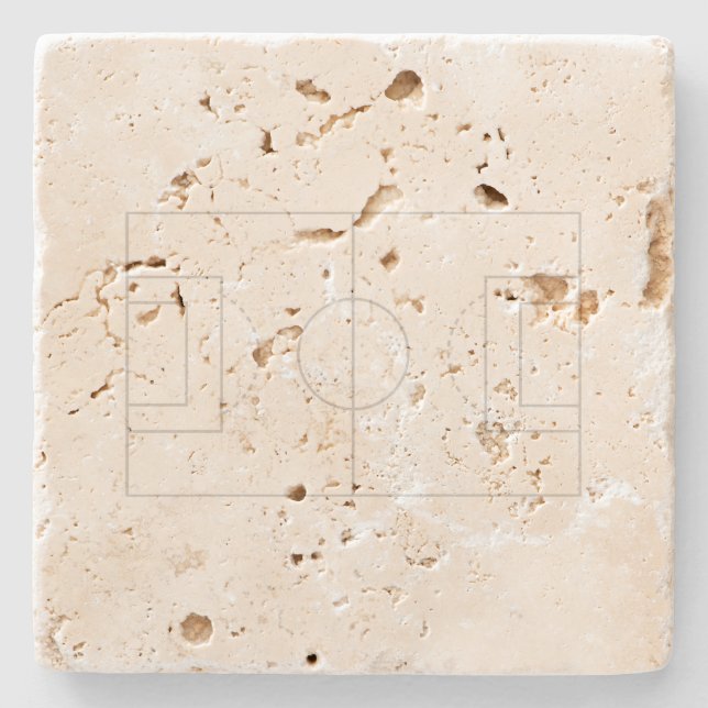 soccer field stone coaster (Front)