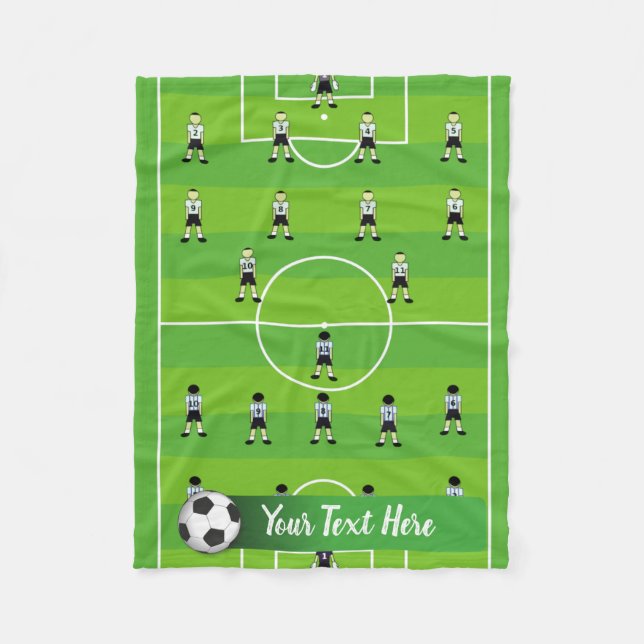 Soccer Field & Team Fleece Blanket (Front)
