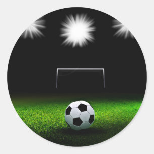 Soccer field with Ball Classic Round Sticker