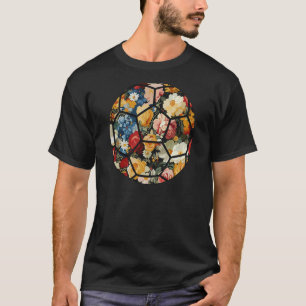 Soccer Flowers Floral Graphic for Soccer Player T-Shirt