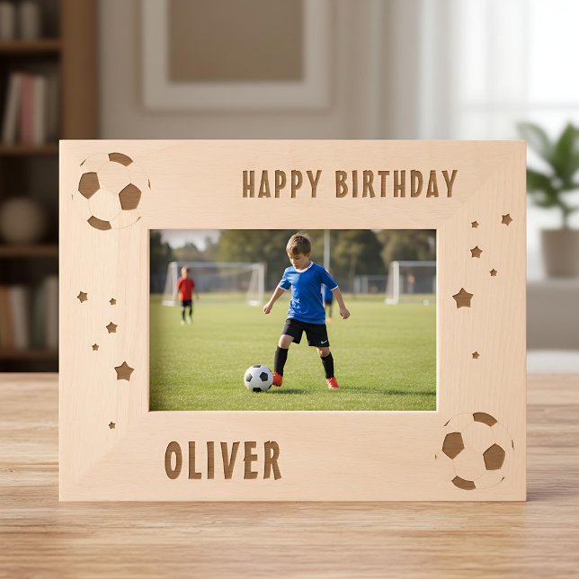 Soccer Football Ball Happy Birthday Etched Frames (Creator Uploaded)