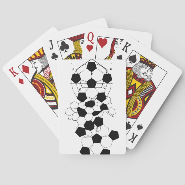 Soccer Football Ball pattern design Playing Cards (Back)