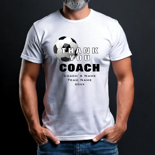 Soccer Football Ball Thank you Coach  T-Shirt (Creator Uploaded)
