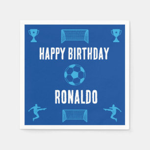 Soccer Football Birthday Banner Napkin