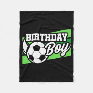 Soccer Football Birthday Party Kids Birthday Boy T Fleece Blanket