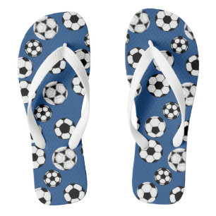 Soccer football blues jandals