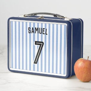 Soccer Football Boy Custom Player & Number Metal Lunch Box