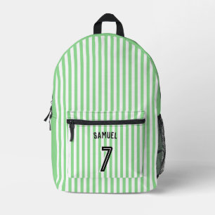 Soccer Football Boy Custom Player & Number Printed Backpack