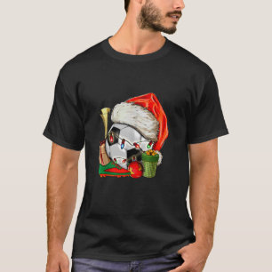Soccer Football Christmas Santa Hat Funny Soccer X T-Shirt
