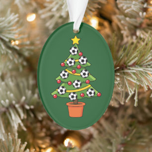 Soccer Football Christmas Tree Ornament