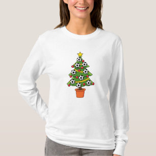 Soccer Football Christmas Tree T-Shirt
